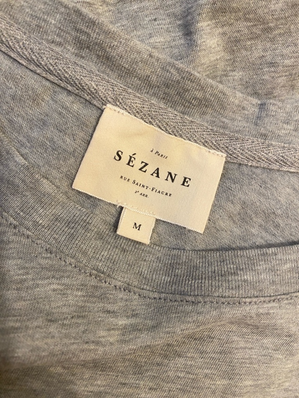 Sezane Classic  Crewneck T‑Shirt - Gray. Size M